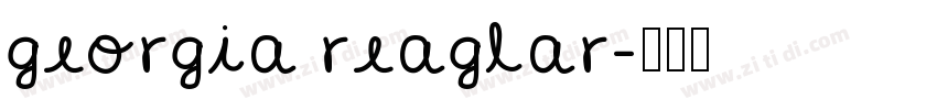 georgia reaglar字体转换